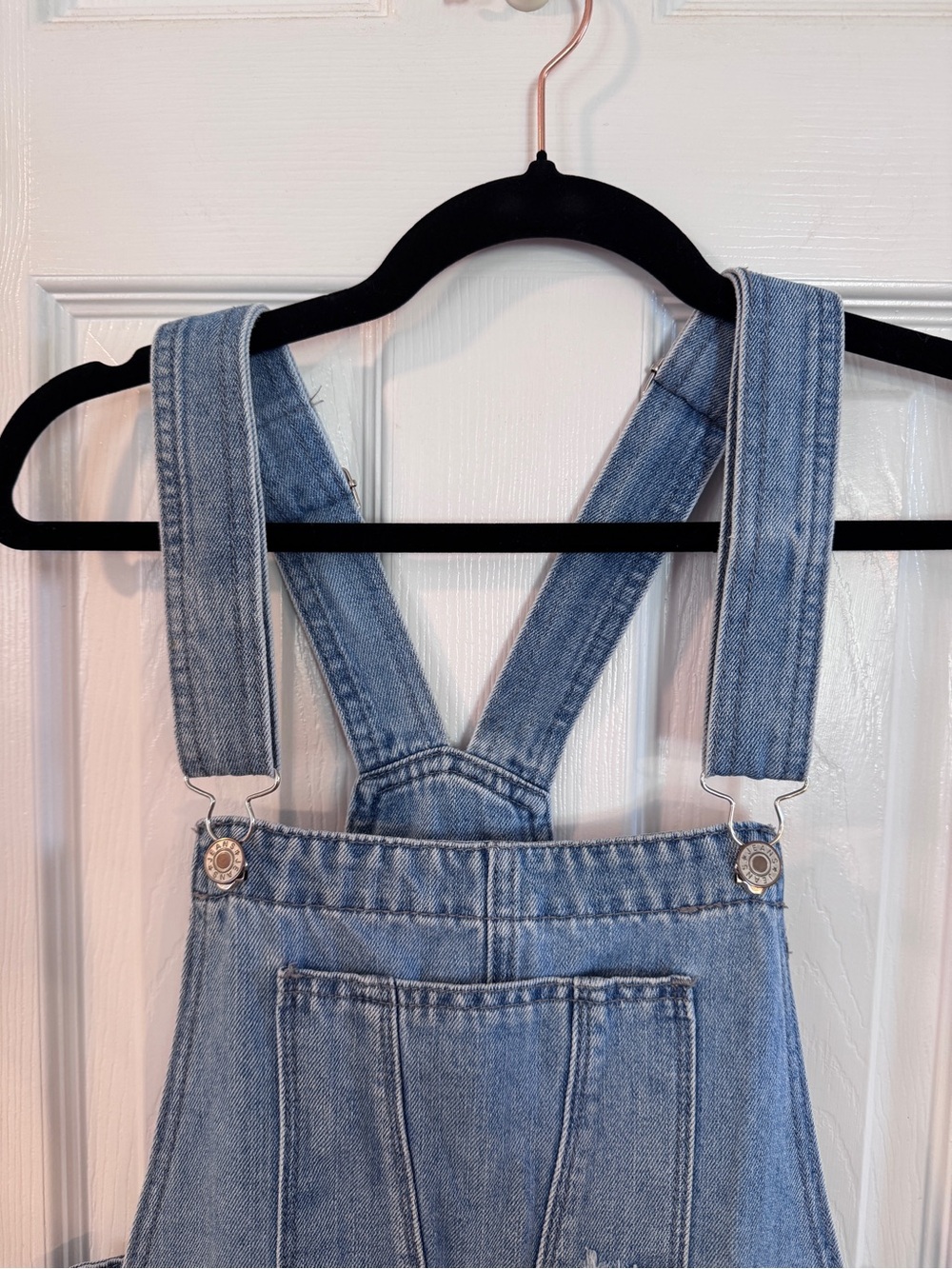 Upcycled Patriotic Patchwork Denim Overalls Small USA Flag Distressed Festival - Picture 3 of 10